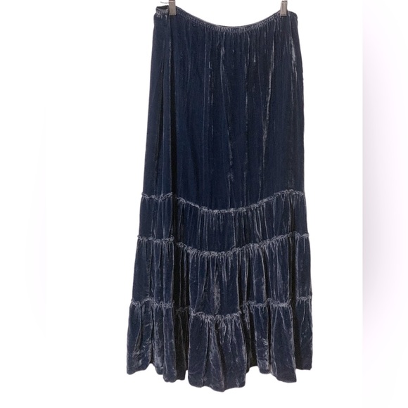 Chicos Blue Velvet Maxi Skirt - Picture 1 of 3